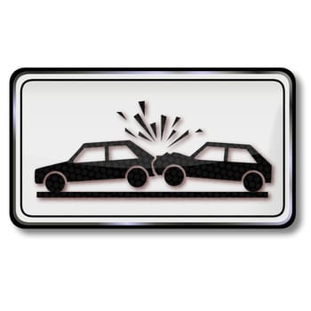 Traffic sign rear-end collision