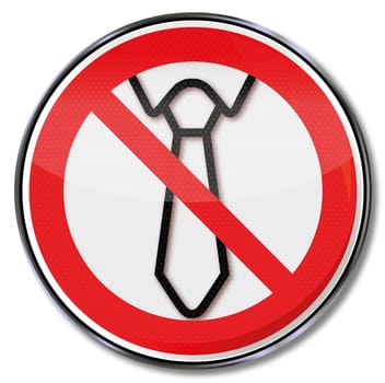 Safety signs Operation with tie prohibited