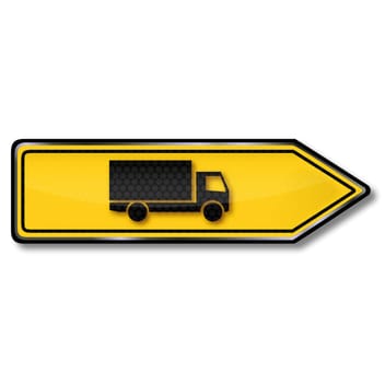 Traffic sign diversion truck