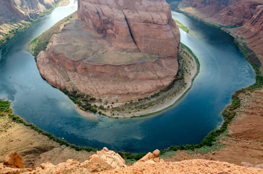 Colorado River in the horseshoe bend in Arizona in the United States of America