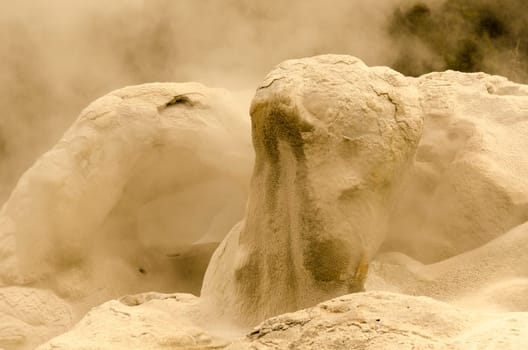 Geyser in Yellowstone National Park in Wyoming in the United States of America