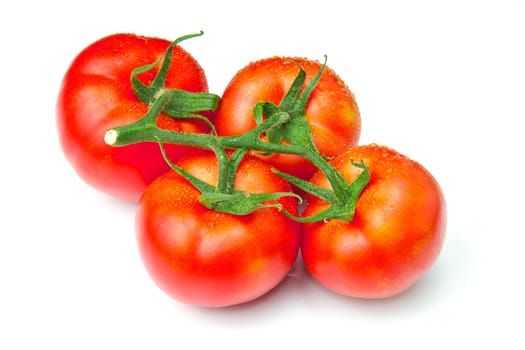 red tomato vegetable isolated on white background