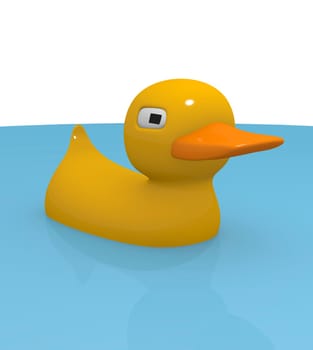 Rubber duck in the water