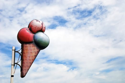 Advertising ice cream cone advertising