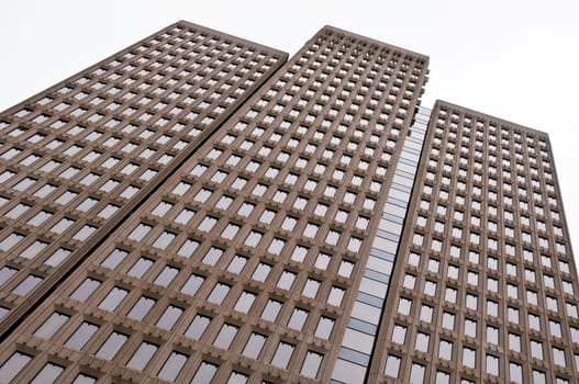 View of a modern skyscraper office building.