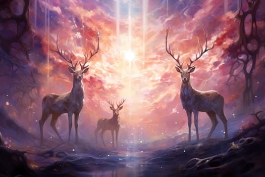 Immerse yourself in the ethereal beauty of this illustration created by a professional visual artist.