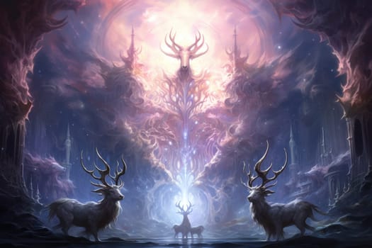 Immerse yourself in the ethereal beauty of this illustration created by a professional visual artist.