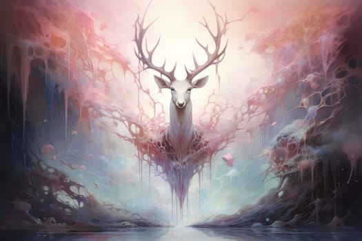 Immerse yourself in the ethereal beauty of this illustration created by a professional visual artist.
