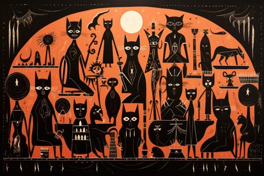 In the realm of fantasy, witches' familiars take on various forms, but the most iconic and cunning of all are the black cats.