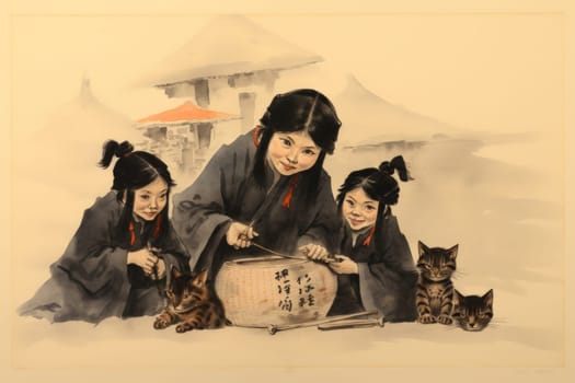 In the realm of fantasy, witches' familiars take on various forms, but the most iconic and cunning of all are the black cats.