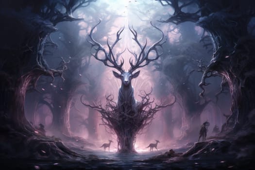 Immerse yourself in the ethereal beauty of this illustration created by a professional visual artist.