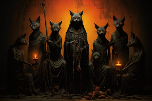 In the realm of fantasy, witches' familiars take on various forms, but the most iconic and cunning of all are the black cats.