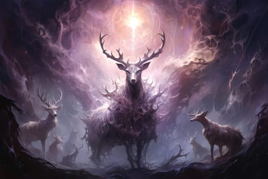 Immerse yourself in the ethereal beauty of this illustration created by a professional visual artist.
