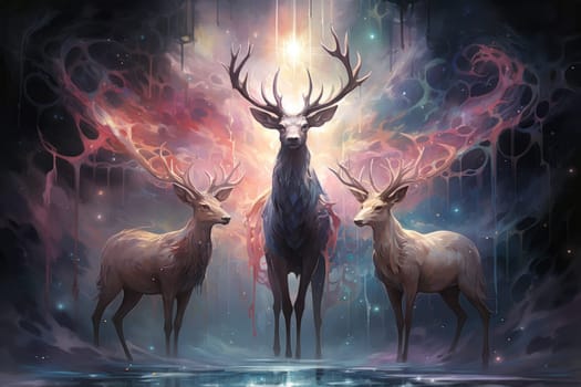Immerse yourself in the ethereal beauty of this illustration created by a professional visual artist.