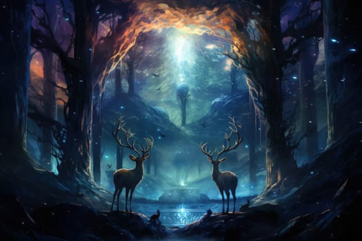 Immerse yourself in the ethereal beauty of this illustration created by a professional visual artist.