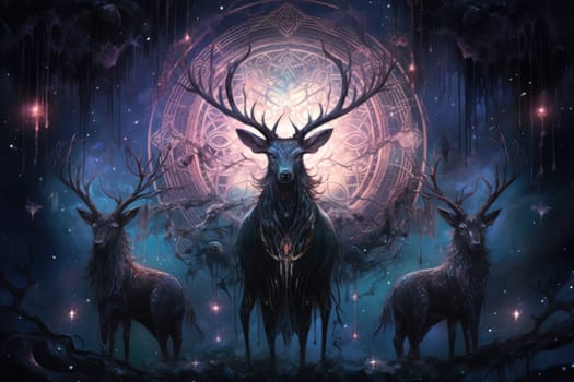 Immerse yourself in the ethereal beauty of this illustration created by a professional visual artist.