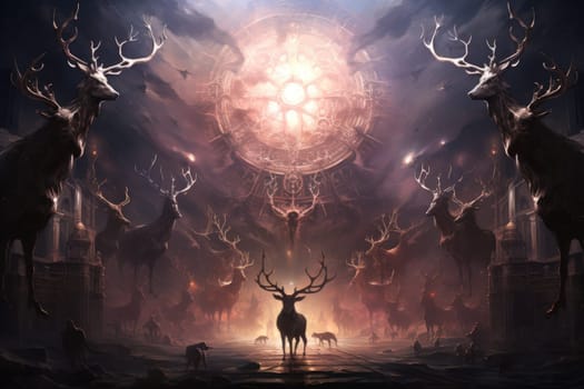 Immerse yourself in the ethereal beauty of this illustration created by a professional visual artist.