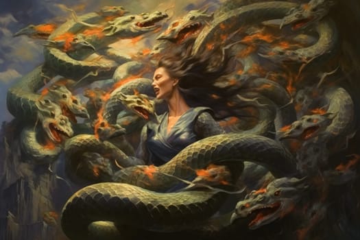 Journey into the realm of fantasy and encounter the serpentine naga, mystical creatures that possess a unique blend of human and snake-like characteristics.