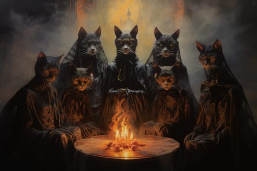 In the realm of fantasy, witches' familiars take on various forms, but the most iconic and cunning of all are the black cats.