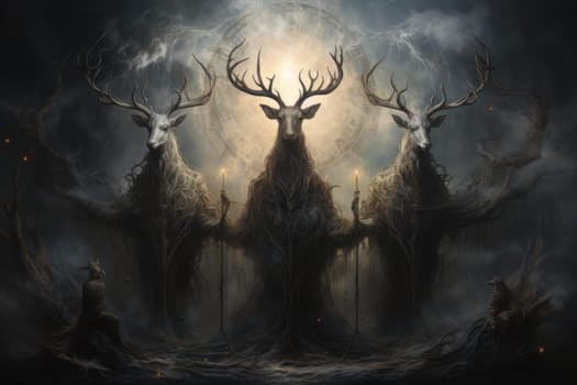 Immerse yourself in the ethereal beauty of this illustration created by a professional visual artist.
