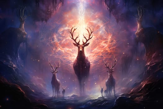 Immerse yourself in the ethereal beauty of this illustration created by a professional visual artist.
