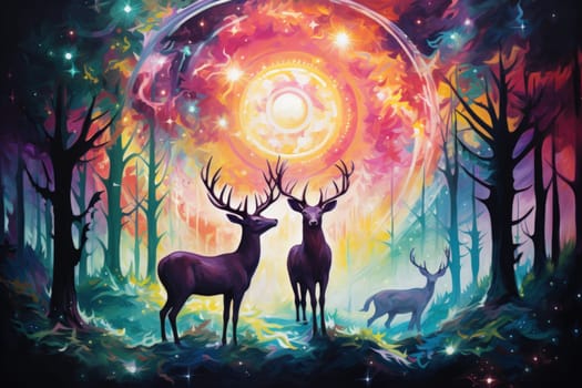 Immerse yourself in the ethereal beauty of this illustration created by a professional visual artist.