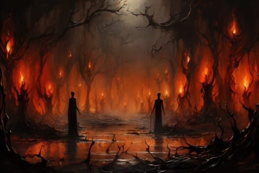 Deep within the realm of fantasy, vengeful banshees dwell, their anguished wails piercing the stillness of haunted forests.