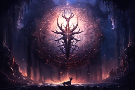 Immerse yourself in the ethereal beauty of this illustration created by a professional visual artist.