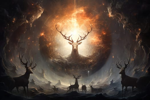 Immerse yourself in the ethereal beauty of this illustration created by a professional visual artist.