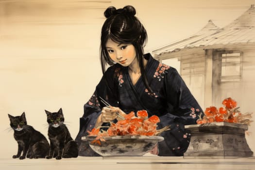 In the realm of fantasy, witches' familiars take on various forms, but the most iconic and cunning of all are the black cats.