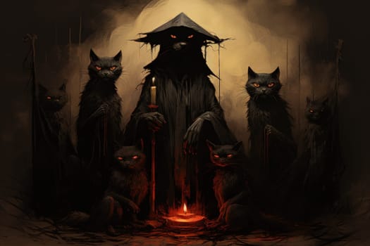 In the realm of fantasy, witches' familiars take on various forms, but the most iconic and cunning of all are the black cats.