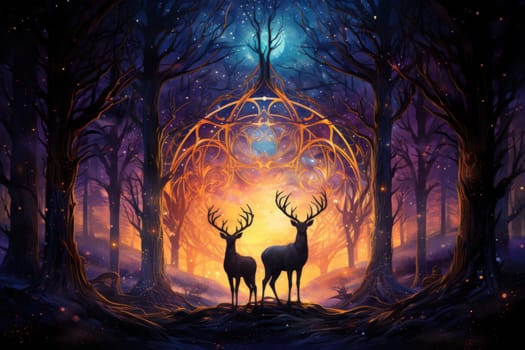 Immerse yourself in the ethereal beauty of this illustration created by a professional visual artist.