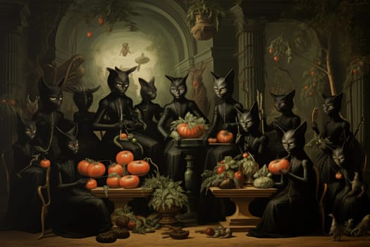 In the realm of fantasy, witches' familiars take on various forms, but the most iconic and cunning of all are the black cats.