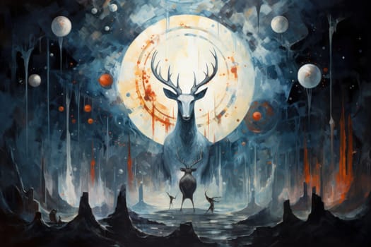 Immerse yourself in the ethereal beauty of this illustration created by a professional visual artist.