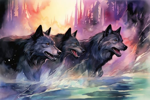 Immerse yourself in the fantastical world of shadows with this captivating illustration by a professional visual artist.