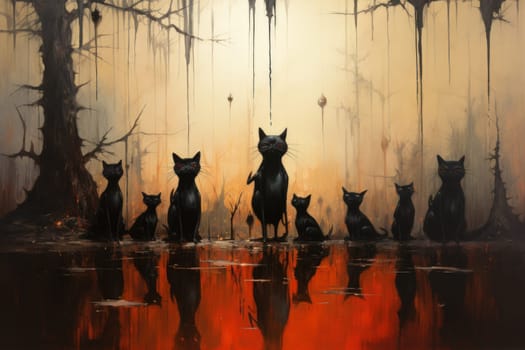 In the realm of fantasy, witches' familiars take on various forms, but the most iconic and cunning of all are the black cats.