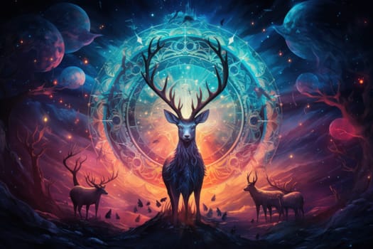 Immerse yourself in the ethereal beauty of this illustration created by a professional visual artist.