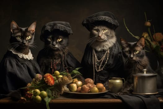 In the realm of fantasy, witches' familiars take on various forms, but the most iconic and cunning of all are the black cats.