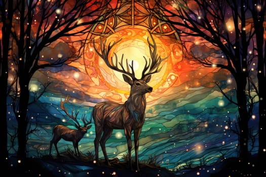 Immerse yourself in the ethereal beauty of this illustration created by a professional visual artist.