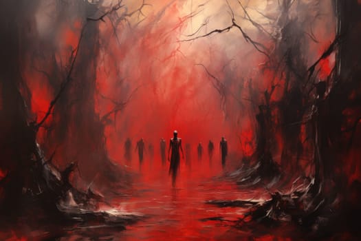 Deep within the realm of fantasy, vengeful banshees dwell, their anguished wails piercing the stillness of haunted forests.