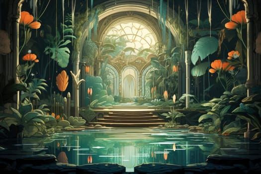 Within the mystical realm of fantasy, soothing oasis spirits emerge, their ethereal presence bringing solace to weary travelers.