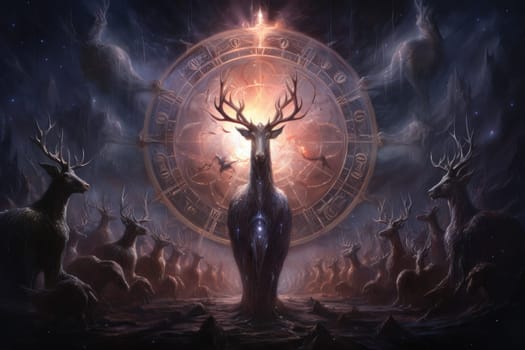 Immerse yourself in the ethereal beauty of this illustration created by a professional visual artist.
