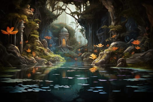 Within the mystical realm of fantasy, soothing oasis spirits emerge, their ethereal presence bringing solace to weary travelers.