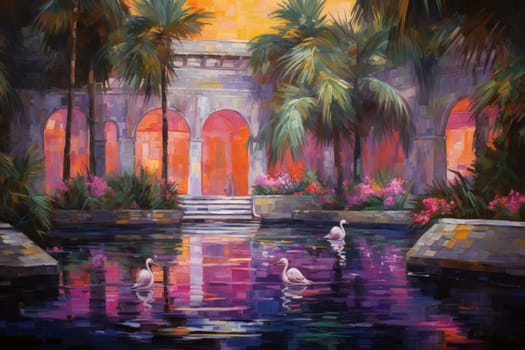 Within the mystical realm of fantasy, soothing oasis spirits emerge, their ethereal presence bringing solace to weary travelers.
