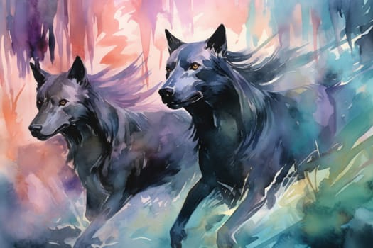 Immerse yourself in the fantastical world of shadows with this captivating illustration by a professional visual artist.