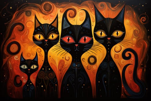 In the realm of fantasy, witches' familiars take on various forms, but the most iconic and cunning of all are the black cats.