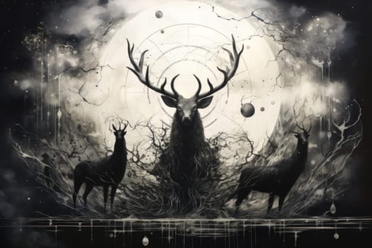 Immerse yourself in the ethereal beauty of this illustration created by a professional visual artist.