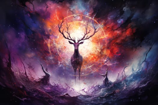 Immerse yourself in the ethereal beauty of this illustration created by a professional visual artist.