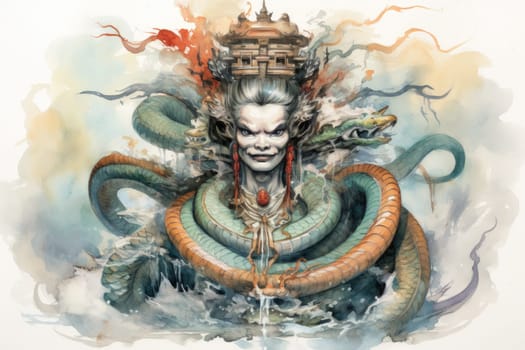 Journey into the realm of fantasy and encounter the serpentine naga, mystical creatures that possess a unique blend of human and snake-like characteristics.
