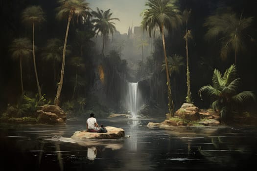 Within the mystical realm of fantasy, soothing oasis spirits emerge, their ethereal presence bringing solace to weary travelers.